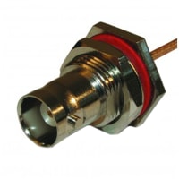 Amphenol RF Connector, 50 Ohms, Bulkhead, RG-174, RG-188, RG-316, BNC, Jack, Delrin, Nickel