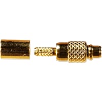 Amphenol RF Connector, MMCX, RG-178B/U, 198A/U, 50 Ohms, 0 to 6 GHz, 0.493 in., Brass, Gold