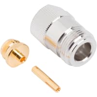 Amphenol RF RF Connector, coaxial, n straight solder jack, for 0.085 semi-rigid cable, 50 ohm