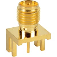 Amphenol RF connector, rf coaxial, sma straight end launch receptacle, pcb mount