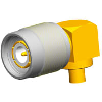 Amphenol RF connector, rf coaxial, tnc right-angle solder plug, for 0.141 semi-rigid, 50 ohm