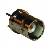 Amphenol RF connector, rf coaxial, bnc str pcb mount recept jack, 4 legs, 0.831 length, 75 ohm