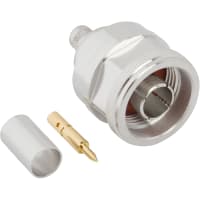 Amphenol RF RF Connector, Coaxial, N Staright Crimp plug, hex coupling nut, for rg-8x, LMR240