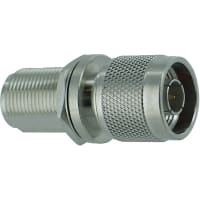 Amphenol RF RF Connector, Coaxial, N In-Series adapter, bulkhead plug-to-jack, 50 ohm