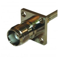 Amphenol RF connector, rf coaxial, tnc solder panel jack, for 0.141 semi-rigid cable, 50 ohm