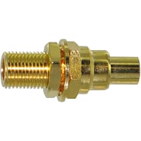 Amphenol RF connector, rf coaxial, mmcx in-series adapter, bulkhead, jack-to-jack, 50 ohm