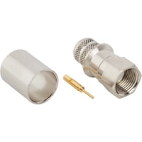 Amphenol RF connector, rf coaxial, f straight plug, crimp/crimp term, for rg11 cable, 75 ohm