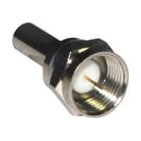 Amphenol RF connector, rf coaxial, f straight plug, crimp/crimp, for rg180, 195, b8218, 75 ohm