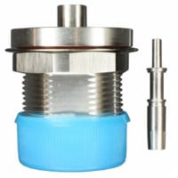 Amphenol RF connector, rf coaxial, 7/16 bulkhead jack, solder, for .250 semi-rigid cable, 50 ohm