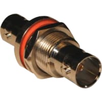 Amphenol RF connector, rf coaxial, bnc in-series adapter, jack to jack bulkhead, 75 ohm