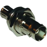 Amphenol RF connector, rf coaxial, bnc in-series adapter, jack to push-on plug bulkhead