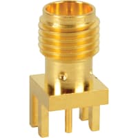 Amphenol RF Conn RF SMA End Launch Jack for 0.062inch PCB 50 Ohm Round Post Contact