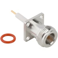 Amphenol RF RF Connector, N Type Straight Jack Round Post 50 Ohm 4-Hole Flange