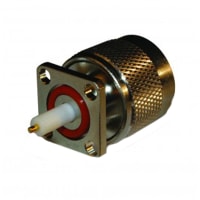 Amphenol RF RF Connector, N Type Straight Plug Round Post 50 Ohm 4-Hole Flange