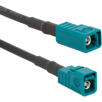 Amphenol RF Cable, FAKRA Straight Jack to FAKRA Straight Jack on RG-58 Cable, 12 inches