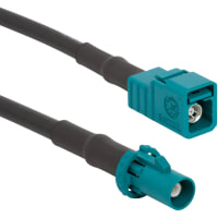 Amphenol RF Cable, FAKRA Straight Plug to FAKRA Straight Jack on RG-58 Cable, 12 inches