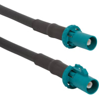 Amphenol RF Cable, FAKRA Straight Plug to FAKRA Straight Plug on RG-58 Cable, 1 Meters