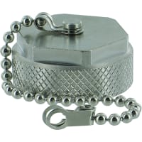 Amphenol RF Coaxial/RF, Cap-w/Chain, 7/16DIN, Protective, Male, forJacksandRecep, Straight