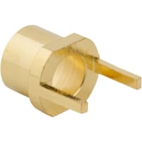 Amphenol RF connector accessory, rf coaxial, pcb term., 2-hole, for .141-in semi-rigid cable