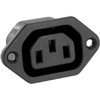 Qualtek Electronics Corp. IEC Socket, 15 A/250 VAC, QC Tab Terminal, Panel Mount, 710W Series