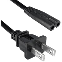 Qualtek Electronics Corp. Cord, Power, 1-15P Plug, C7, 2 Cond SPT-2 Cbl, 6ft., 18 AWG, Black, +105degc Temp