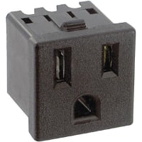 Qualtek Electronics Corp. Conn Electrical Power Outlet Socket Cont 5-15R NEMA 3 Cond 2 Poles IDC 125V 10A