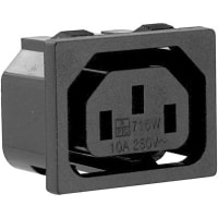 Qualtek Electronics Corp. Conn Electrical Power Outlet Socket Cont 3 Cond 2 Poles 250V 15A 716W Series