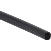 Qualtek Electronics Corp. Tubing, Heat Shrink, Adhesive Lined, Flame Retardant, Blk Polyolefin, 6" L