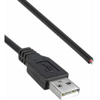 Qualtek Electronics Corp. Single Ended Cable, USB Type A Plug to Pigtail, 0.91 m, USB 3.0 Series