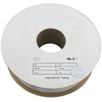 Qualtek Electronics Corp. Tubing, Heat Shrink, Flame Retardant, BlkPolyolefin, 50ft. L, 3:1 Shrink Ratio