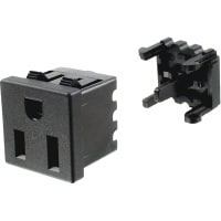 Qualtek Electronics Corp. Power Outlet NEMA 5-15R Snap In Right Angle IDC Terminal, 739W Series