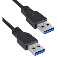 Qualtek Electronics Corp. Double Ended In-Series Cable, USB A Plug to USB A Plug, 2 m, USB 3.0 Series