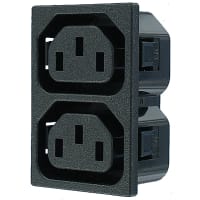 Qualtek Electronics Corp. AC RECEPTACLE MULITPLE OUTLET MODULE IEC 320 - C13 2 POSITION OUTLET