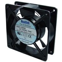 Qualtek Electronics Corp. AC Fan, 230V, 120x120x38mm, 83/94.5CFM, 17/14W, 39.2/44.5dBA, Terminals