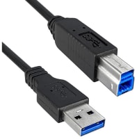 Qualtek Electronics Corp. Double Ended Between-Series Cable, USB A Plug to USB B Plug, 3 m, USB 3.0 Series