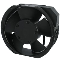 Qualtek Electronics Corp. Fan, AC, 115V, 172X151X51mm, Rect/Rnd, 275.0CFM, Axial, Alum Frame, 2 Term