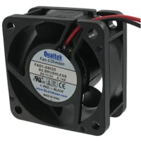 Qualtek Electronics Corp. DC Fan, 12V, 40x40x10mm, 7.741CFM, 0.96W, 33dBA, 6900RPM, Wire Leads