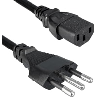 Qualtek Electronics Corp. Power Cord, 3 Cond, CEI 23-50 to IEC 320-C13, Black, H05VV-F, 5.90'