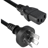 Qualtek Electronics Corp. Power Cord, 3 Cond, IRAM 2073 to IEC 320-C13, Black, H05VV-F, 5.90'