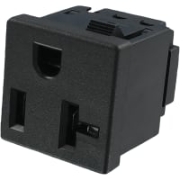 Qualtek Electronics Corp. Receptacle Female Convenience Outlet Snap-in NEMA 5-20R PCB Term Blk 20A 125VAC