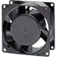 Qualtek Electronics Corp. AC Fan, 115V, 80x80x25mm, 24/29.6CFM, 11/8.5W, 26.2/31.6dBA, Terminals