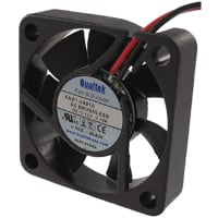 Qualtek Electronics Corp. DC Fan, 12V, 40x40x10mm, 6.2CFM, 1.08W, 26dBA, 6000RPM, Wire Leads