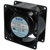 Qualtek Electronics Corp. AC AXIAL FAN, 80X80X38MM, 115VAC, BALL BEARING, WIRE LEADS