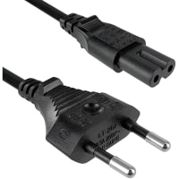 Qualtek Electronics Corp. Power Cord, 2 Cond, IEC 884/EN50 075 to IEC 320-C7, Black, H033VVH2-F, 6.56'