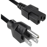 Qualtek Electronics Corp. Power Cord, 3 Cond, NEMA5-15P to IEC 320-C15, Black, SJT, 7.50', 16AWG