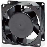 Qualtek Electronics Corp. AC Fan, Axial Ball 24cfm 26.2dBA, 230V 80 x 38 mm FAA1-08038 Series