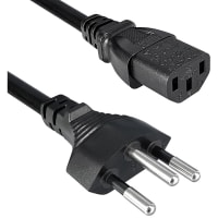 Qualtek Electronics Corp. Power Cord, 3 Cond, SEV 1011 3 Pos to IEC320-C13, Black, H05VV-F, 5.90'