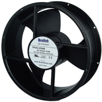 Qualtek Electronics Corp. AC Fan, 230V, 254x89mm, Round, 680/630CFM, 55.4/62.8W, 66/62dBA, Terminals