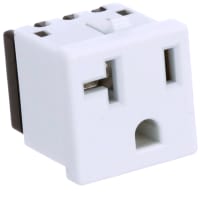 Qualtek Electronics Corp. Receptacle, Female, Convenience Outlet, Snap-in, NEMA 5-20R, IDC Term, Wht, 20A, 125VAC