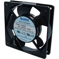 Qualtek Electronics Corp. Fan, AC, 230V, 120X120X25mm, Sq, 71.0CFM, Tubeaxial, Alum Frame, Blade, 2 Term